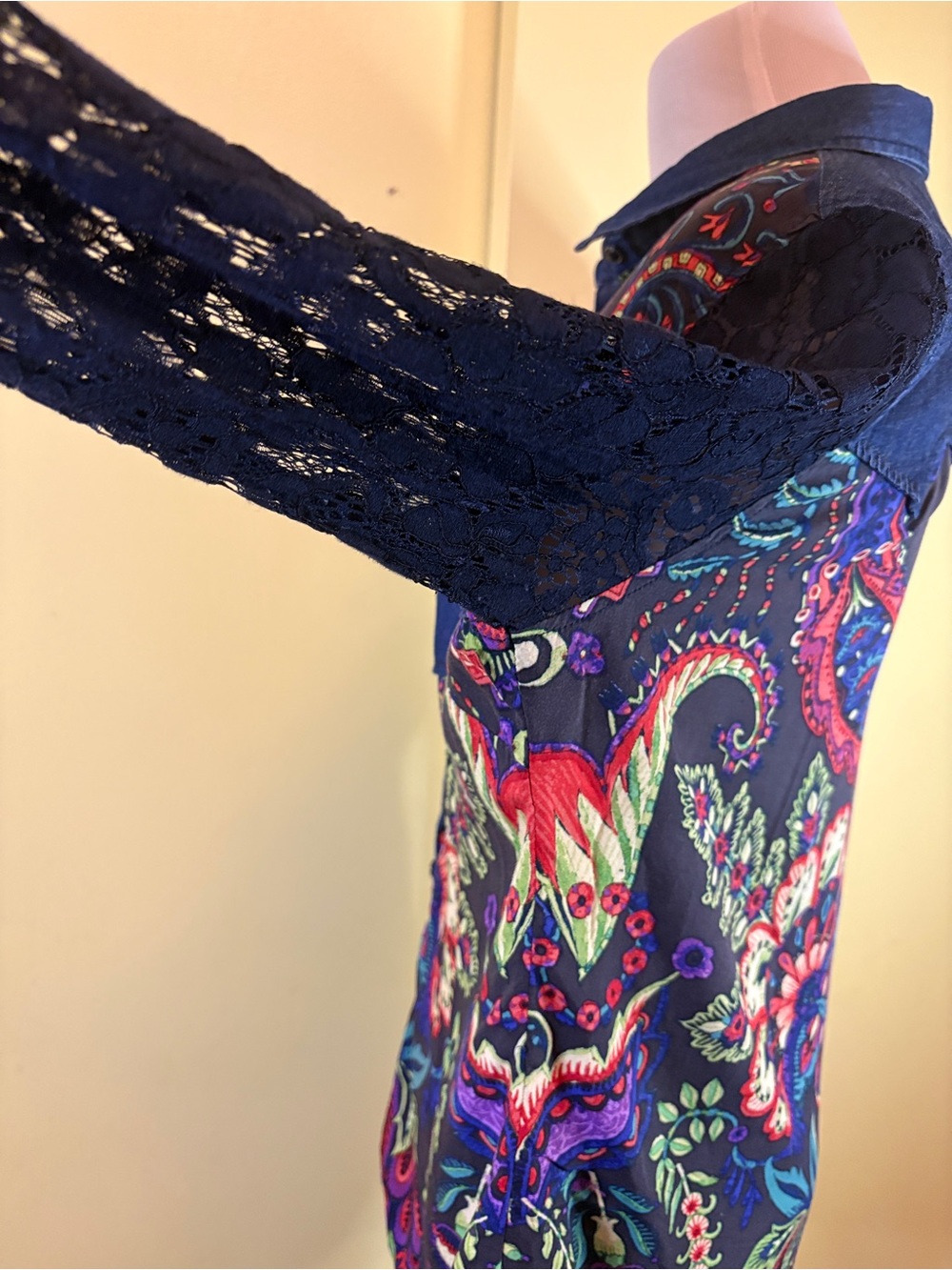 Desigual. Knitted Sleeves. Jean Top - Picture 6 of 13